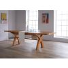 Country Oak 2.8m X Leg Double Extending Large Table Oval Corners - 25% OFF SPRING SALE - 2