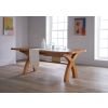 Country Oak 2.8m X Leg Double Extending Large Table Oval Corners - 25% OFF SPRING SALE - 4