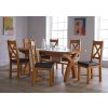 Country Oak 2.8m X Leg Double Extending Large Table Oval Corners - 25% OFF SPRING SALE - 5