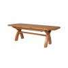 Country Oak 2.8m X Leg Double Extending Large Table Oval Corners - 20% OFF SPRING SALE - 9