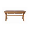 Country Oak 2.8m X Leg Double Extending Large Table Oval Corners - 20% OFF SPRING SALE - 11