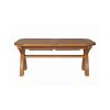 Country Oak 2.8m X Leg Double Extending Large Table Oval Corners - 25% OFF SPRING SALE - 11