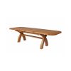Country Oak 2.8m X Leg Double Extending Large Table Oval Corners - 25% OFF SPRING SALE - 13
