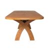 Country Oak 2.8m X Leg Double Extending Large Table Oval Corners - 20% OFF SPRING SALE - 15