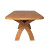 Country Oak 2.8m X Leg Double Extending Large Table Oval Corners - 25% OFF SPRING SALE - 15
