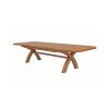 Country Oak 3.4m Large Double Extending Dining Table X Leg Oval Corners - 20% OFF SPRING SALE - 12