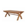 Country Oak 3.4m Large Double Extending Dining Table X Leg Oval Corners - 20% OFF SPRING SALE - 14