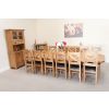 Country Oak 3.4m Large Double Extending Dining Table X Leg Oval Corners - 20% OFF SPRING SALE - 24