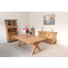 Country Oak 3.4m Large Double Extending Dining Table X Leg Oval Corners - 20% OFF SPRING SALE - 22