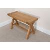 80cm Small Country Oak Cross Leg Indoor Bench - 10% OFF SPRING SALE - 8