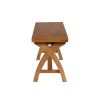 80cm Small Country Oak Cross Leg Indoor Bench - 20% OFF SPRING SALE - 6