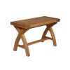 80cm Small Country Oak Cross Leg Indoor Bench - 10% OFF SPRING SALE - 2