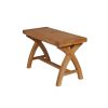 80cm Small Country Oak Cross Leg Indoor Bench - 20% OFF SPRING SALE - 4
