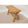 80cm Small Country Oak Cross Leg Indoor Bench - 10% OFF SPRING SALE - 9