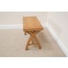 80cm Small Country Oak Cross Leg Indoor Bench - 10% OFF SPRING SALE - 12