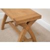 80cm Small Country Oak Cross Leg Indoor Bench - 20% OFF SPRING SALE - 11