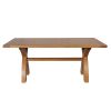 Country Oak 180cm Cross Leg Dining Table - SPRING SALE - 4