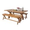 Country Oak 180cm Cross Leg Dining Table - SPRING SALE - 5