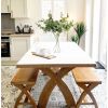 Country Oak 180cm Cross Leg Dining Table - SPRING SALE - 2