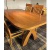 180cm Country Oak Cross Leg Dining Table Oval Corners - SPRING SALE - 5