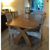 180cm Country Oak Cross Leg Dining Table Oval Corners - SPRING SALE - 4