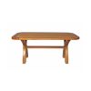180cm Country Oak Cross Leg Dining Table Oval Corners - 10% OFF WINTER SALE - 6