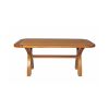180cm Country Oak Cross Leg Dining Table Oval Corners - SPRING SALE - 7