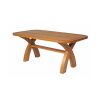 180cm Country Oak Cross Leg Dining Table Oval Corners - SPRING SALE - 6