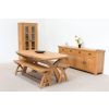 180cm Country Oak Cross Leg Dining Table Oval Corners - 10% OFF SPRING SALE - 12