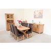 180cm Country Oak Cross Leg Dining Table Oval Corners - SPRING SALE - 9