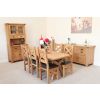 180cm Country Oak Cross Leg Dining Table Oval Corners - SPRING SALE - 12