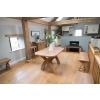 Country Oak 1.4m Cross Leg Dining Table Oval Corners - SPRING SALE - 9