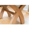 Country Oak 1.4m Cross Leg Dining Table Oval Corners - SPRING SALE - 19