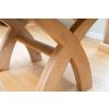 Country Oak 1.4m Cross Leg Dining Table Oval Corners - 10% OFF SPRING SALE - 18