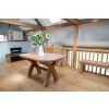 Country Oak 1.4m Cross Leg Dining Table Oval Corners - SPRING SALE - 11