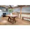 Country Oak 1.4m Cross Leg Dining Table Oval Corners - 10% OFF SPRING SALE - 10