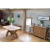 Country Oak 1.4m Cross Leg Dining Table Oval Corners - SPRING SALE - 12