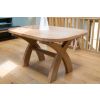 Country Oak 1.4m Cross Leg Dining Table Oval Corners - SPRING SALE - 13