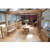 Country Oak 1.4m Cross Leg Dining Table Oval Corners - SPRING SALE - 14