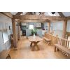 Country Oak 1.4m Cross Leg Dining Table Oval Corners - SPRING SALE - 15