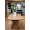 Country Oak 1.4m Cross Leg Dining Table Oval Corners - SPRING SALE - 16