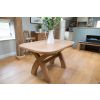 Country Oak 1.4m Cross Leg Dining Table Oval Corners - SPRING SALE - 17