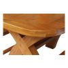 Country Oak 1.4m Cross Leg Dining Table Oval Corners - SPRING SALE - 8