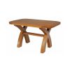 Country Oak 1.4m Cross Leg Dining Table Oval Corners - SPRING SALE - 3