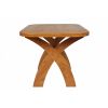 Country Oak 1.4m Cross Leg Dining Table Oval Corners - SPRING SALE - 6
