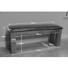 150cm Country Oak Brown Leather Chunky Indoor Oak Bench - 20% OFF SPRING SALE - 14