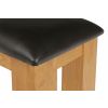 150cm Country Oak Brown Leather Chunky Indoor Oak Bench - SPRING SALE - 5