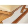 Country Oak 120cm Cream Leather Cross Leg Oak Bench - 10% OFF SPRING SALE - 7