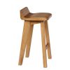 Wave Contemporary Solid Oak Bar Stool - 10% OFF SPRING SALE - 12