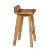 Wave Contemporary Solid Oak Fully Assembled Kitchen Bar Stool - 20% OFF SPRING SALE - 12